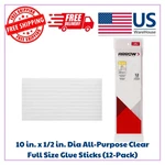 10 In. X 1/2 Dia All-purpose Clear Full Size Glue Sticks (12-PACK). Fixed Price $10.30.