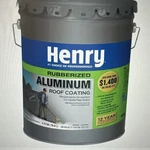 New Henry 869 Rubberized Aluminum Roof Coating 4.75 Gal. Lower Inside Temp. Fixed Price $199.99.
