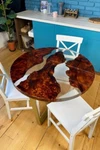 Clear Resin River Wood Table Poplar Slab & Crystal Epoxy Custom Sizes Availa. Fixed Price $347.83.