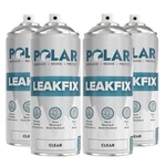 Polar Clear Leak Fix Spray - Waterproof Sealant For & Gutters, 4X13.5OZ. Fixed Price $62.99.
