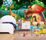 3D Mushroom House G5519 Wallpaper Murals Removable Self-adhesive Honey. Fixed Price $12.86.