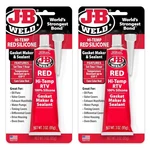 J-b Weld Red Silicone Gasket Maker High-temp Rtv Sealant 2 Pack 3OZ Tubes 31314. Fixed Price $14.90.