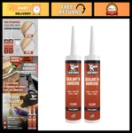 Clear Liquid Rubber Caulk - Hybrid Silicone Adhesive Sealant, 2 Pack For Waterpr. Fixed Price $59.99.