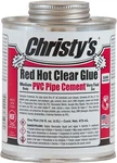 Christy's Red Hot Clear Glue Pvc Cement Medium Body, Very Fast Set, Low-voc, 1. Fixed Price $31.88.