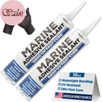 2-PACK Marine Adhesive Sealant 5200 Fast Cure, 10 Oz White Permanent Waterti. Fixed Price $58.41.