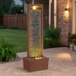 Teamson Home 38.5" Contemporary Outdoor Led Waterfall Fountain, Red Rock. Fixed Price $169.99.