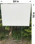 10 Pack White Blank Yard Signs 18' 'x 24'' With Double H-stakes 30''. Fixed Price $33.99.