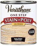 Varathane 225243H Oil-based One Step Stain + Poly, Quart, Golden Pecan. Fixed Price $57.89.