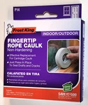 Frost King P14H Fingertip Rope Caulk, 1/8 Inch X 30 Feet, Gray. Fixed Price $10.99.