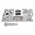 Edelbrock Performer Eps Intake Manifold W/ Oil Fill Tube 1955-1986 Chevy Sb. Fixed Price $355.62.