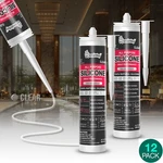12 Pk Smartbuy All Purpose Clear Silicone Sealant Adhesive For Glass Window Door. Fixed Price $49.99.