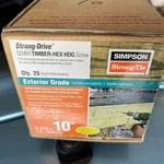 SDWH27100G-RP1 Simpson Strong Tie Timber Hex Screw 25 Pc Exterior Lag. Fixed Price $74.99.