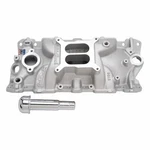 Edelbrock Performer Eps Intake Manifold W/ Oil Fill Tube 1955-86 Chevy Sb. Fixed Price $355.62.
