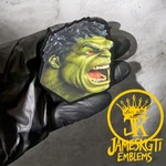 Hulk Head Badges Red Eye 3M Adhesive Pair. Fixed Price $56.25.