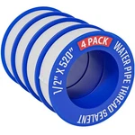 D-nyx Teflon Tape 4 Rolls 1/2 Inch(w) 520 Inches(l) Pack, Blue. Fixed Price $6.65.