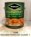 Wolman 12386 Raincoat Clear Sealer Oil Base Semi-gloss Gal Dented Can. Fixed Price $43.80.