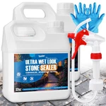Wet Look Stone Sealer With Sprayer 64OZ Water-based Concrete Enhance.... Fixed Price $41.92.