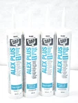 Lot Of 4 Dap Alex Plus Acrylic Latex Caulk Silicone White 300ML Cartridges. Fixed Price $19.59.