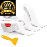Fixmend Caulk Tape, 3 Roll Self Adhesive Strip 1.5" "10.5FT, White. Fixed Price $17.09.