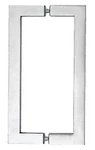 Brushed Stainless 24" Glass Mounted Square Tube Style Back-to-back Pull Handle. Fixed Price $131.79.