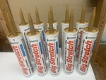 Pk White 10.5 Oz Sashco Big Stretch - Tan Color. Fixed Price $64.00.