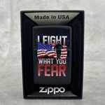 Zippo Usa Lighter 11302 Fight What You Fear Fireman Flag Design New Windproof. Fixed Price $21.95.