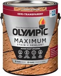 Olympic Maximum 1 Gallon Redwood Semi Transparent Stain And Sealant. Fixed Price $49.69.