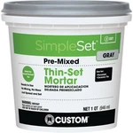 Custom Building Products Simpleset Quart Gray Pre-mixed Thin-set Mortar Cttsgqt. Fixed Price $12.81.