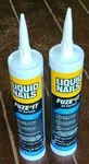 Lot Of 2 Liquid Nails 9 Oz. Tubes Fuze*it Surface All-purpose Adhesive. Fixed Price $20.92.