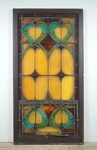 1900S Rectangular Leaded Stained Glass Church Window - R289720. Fixed Price $2200.00.