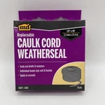 Md Building Products Replaceable Caulk Cord Weatherseal Gray 1/8"X90' Pack. Fixed Price $14.09.