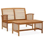 Patio Furniture Set 2 Piece Bench Seat With Table Solid Acacia Wood Vidaxl. Fixed Price $213.99.