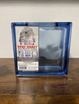 Wave Pattern Blue Glass Block 7.5 In. Redi 2 Craft Precut Hole Coin Slot Top. Fixed Price $15.00.
