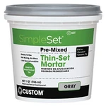Custom Bldg Products Simpleset Pre-mixed Thin-set Mortar 1 Qt Quart. Fixed Price $38.56.