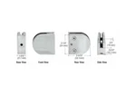 Crl Brushed Stainless Z-series Round 2" Radius Base Clamp For 3/8" Glass Z310BS. Fixed Price $13.00.