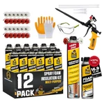 Spray Foam Insulation 12 Pack Closed Cell Polyurethane Diy Kit Bigrizy Guard. Fixed Price $259.99.