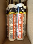 Dap High Heat Fire Resistant Mortar, 10 Oz, Cartridge, Black, Pack Of 5. Fixed Price $20.00.