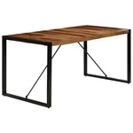 Vidaxl Industrial-style Dining Table Solid Wood Construction With Steel Legs,. Fixed Price $168.99.