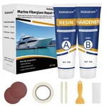 Fiberglass Boat Kit - Gel Coat & Epoxy Filler For Marine Repairs, Fix Hol. Fixed Price $32.99.