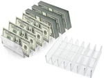 2 Pack Acrylic Money Organizer Cash TRAYS,7 Section Dividers Transparent. Fixed Price $14.59.