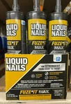 5 Qty Liquid Nails Fuze It Max 9 Oz Interior Exterior Construction Adhesive. Fixed Price $98.99.
