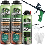 Sprayman X-climate Pro Fire Block Foam Sealant 24OZ 660G, Pack Gun Incl. Set. Fixed Price $43.18.