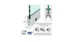 Crl Brushed Stainless 1/2" Glass Square Door Rail W/ LOCK-35-3/4" DR4SBS12SL. Fixed Price $200.00.
