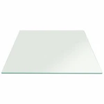 Fab Glass And Mirror Square Clear Table Top With Flat Polish Edge Tempered. Fixed Price $50.15.