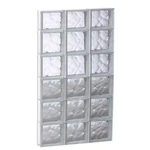 Clearly Secure Glass Block Window 44.50"X23.25"X3.12" Wave Pattern Non-vented. Fixed Price $221.15.