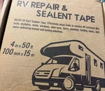Weupe Rv Tape White 4" X 50 Feet Sealant Waterproof W/ Roller S-00036. Fixed Price $39.99.