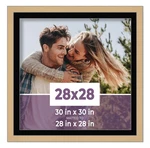 28X28 Frame Natural With Black Picture Mat For Photo - 30X30. Fixed Price $148.95.