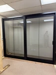 Retractable Screen Door, Aluminum Frame, Pleated Mesh Sliding 120 X96 X2. Fixed Price $1750.00.