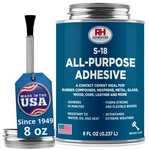 Rh Adhesives S-18 All-purpose: Rubber, Metal, Leather & More, Oz Canister. Fixed Price $26.30.