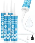 Silicone Sealant, 100% Caulk Clear Waterproof For Rv, Kitchen, Bath, Ge. Fixed Price $43.99.